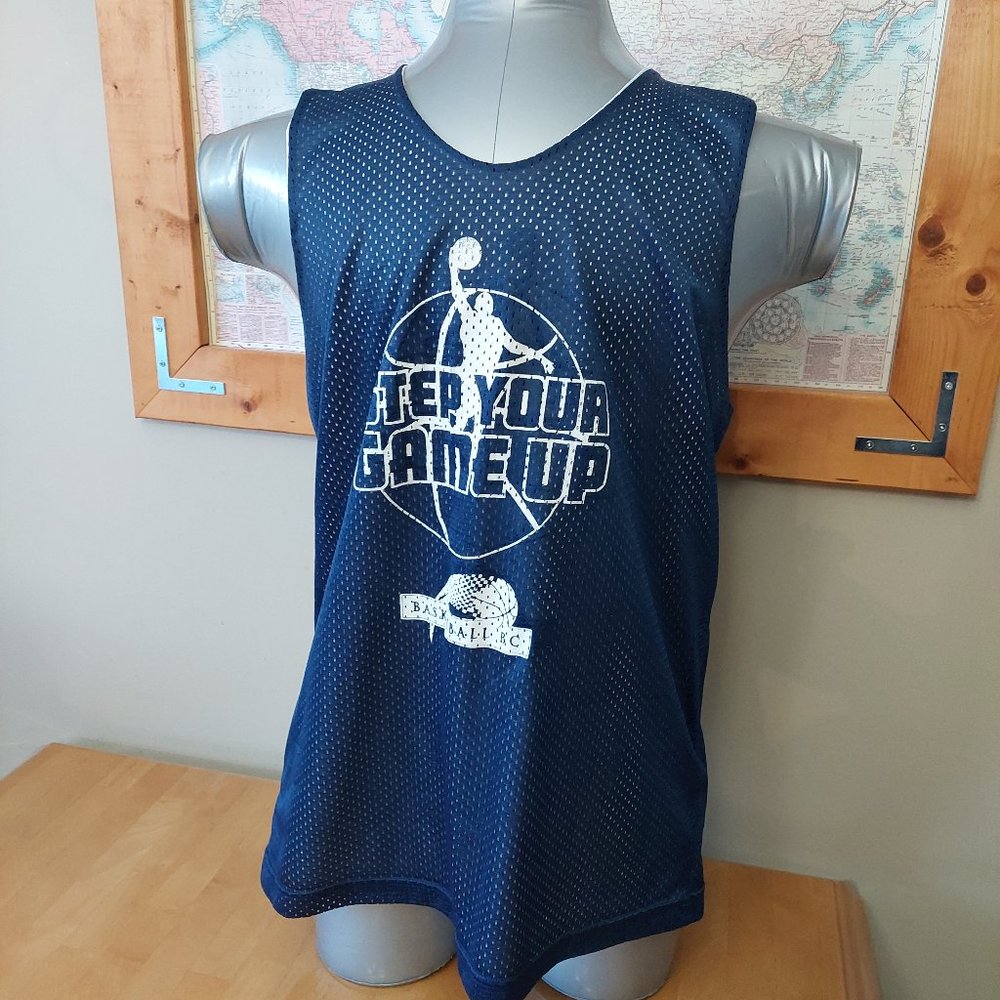 Basketball BC- Reversible Jersey Mesh Navy and White Men's Size Small